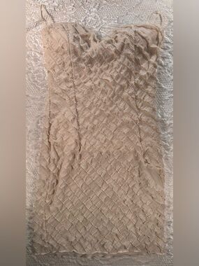 Mystic Cream Ruffled Maxi Dress